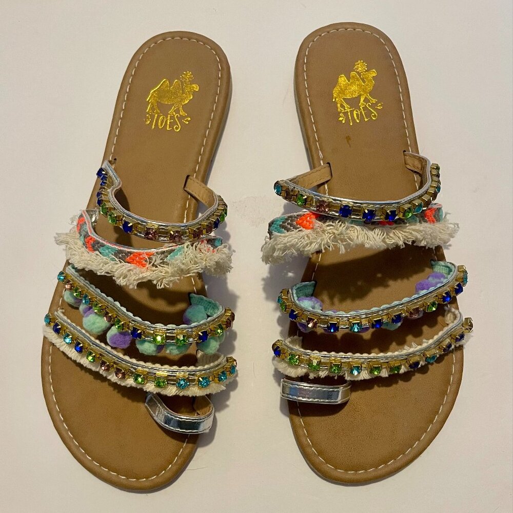 Camel Toe's Sandals, BoHo Sandals, Size 10
